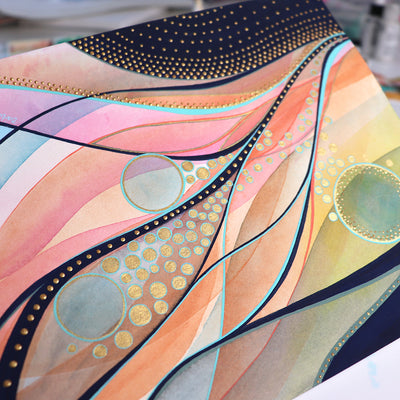 Energy Birth of Light Vibrational Frequencies | Original Painting