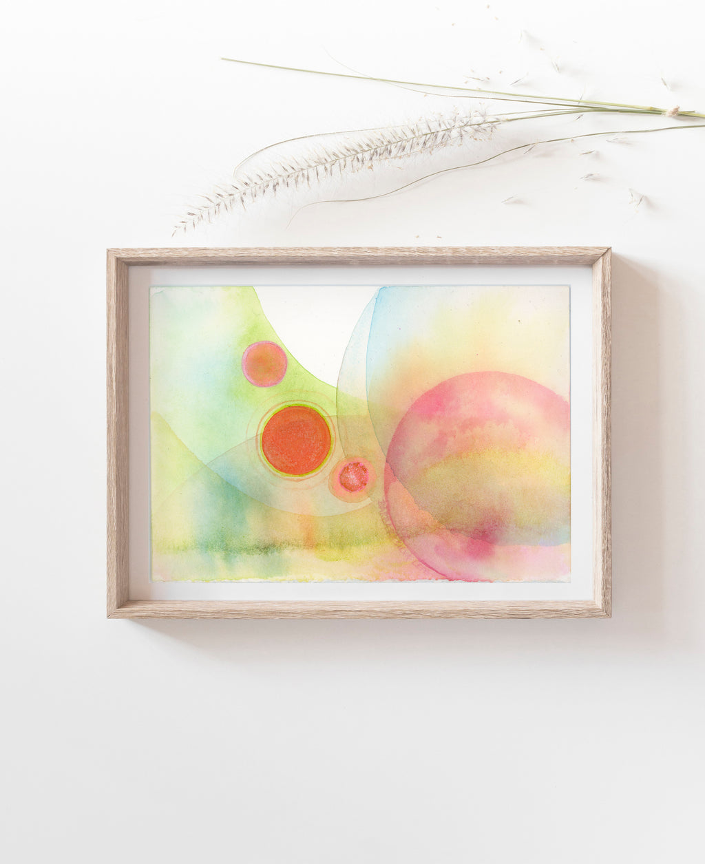 Time Stands Still | 5"x7" original abstract painting | small energy art